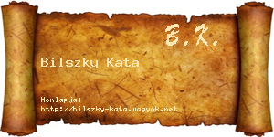 Bilszky Kata névjegykártya